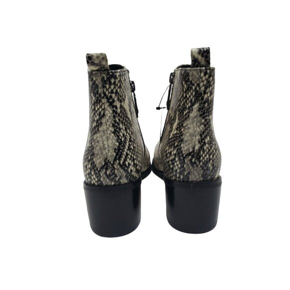 Blondo 7.5 Elvina Waterproof Leather Bootie Snakeskin Print - Picture 6 of 15